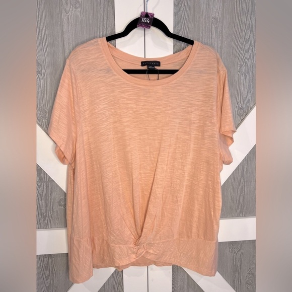 B4.65 NWT Sanctuary Plus Size Knit Twist-Front Blouse/Casual Top • 2X - Picture 1 of 6